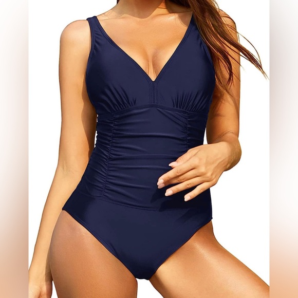 Shekini V Neck One Piece Swimsuit Size S main image 0